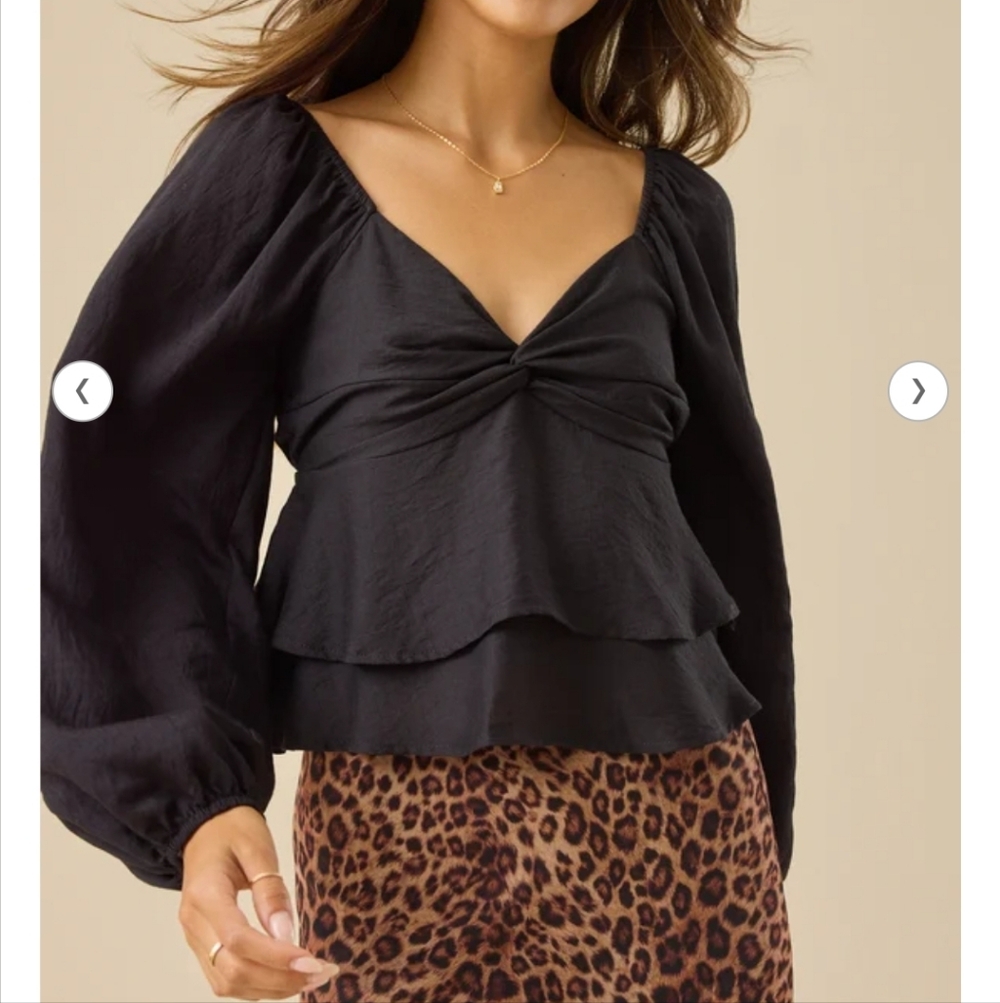 Altar'd State Elegant Black Women's Top